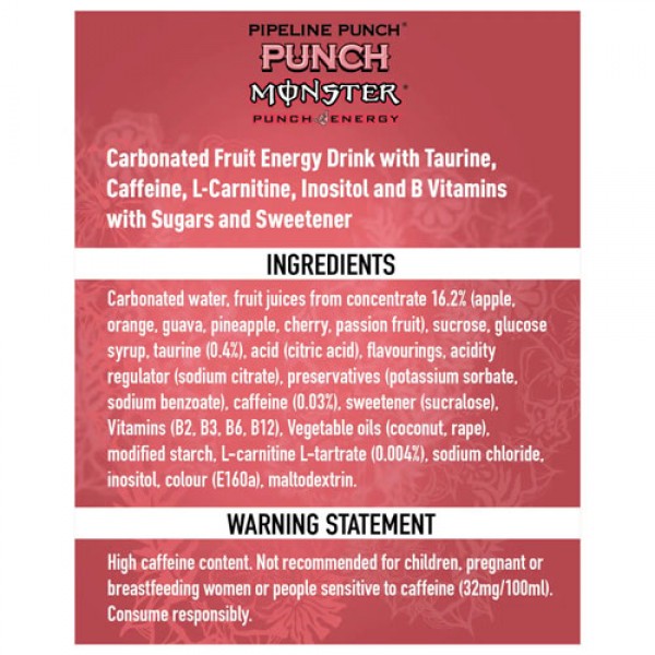 Monster Energy Pipeline Punch 500ml -  Pack of 12