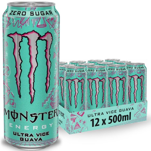 Monster Energy Ultra Vice Guava Zero Sugar 500ml x 12