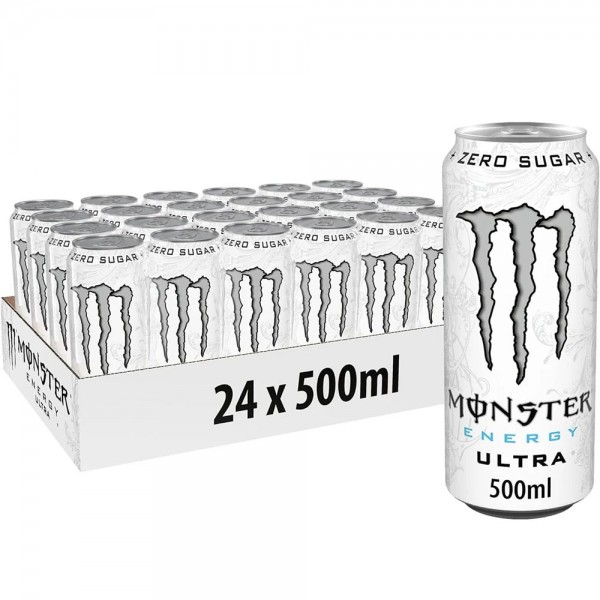Monster Energy Ultra Zero White 500ml - 24 Pack