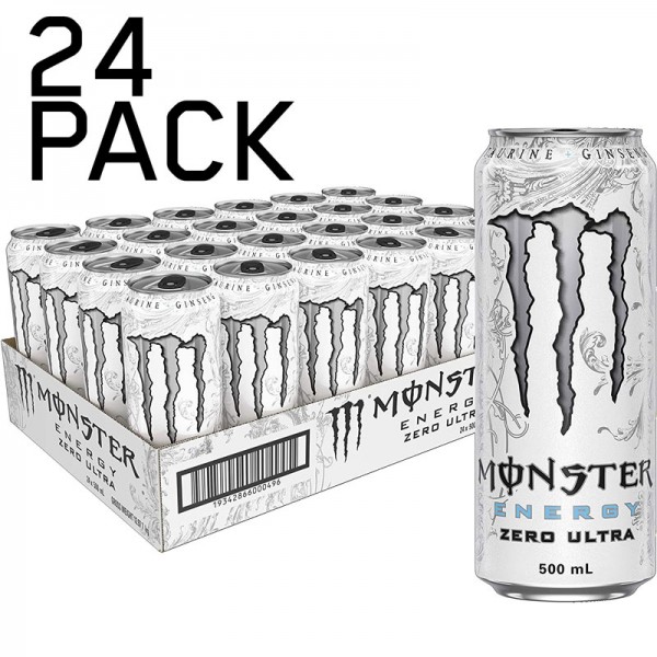 Monster Energy Ultra Zero White 500ml - 24 Pack