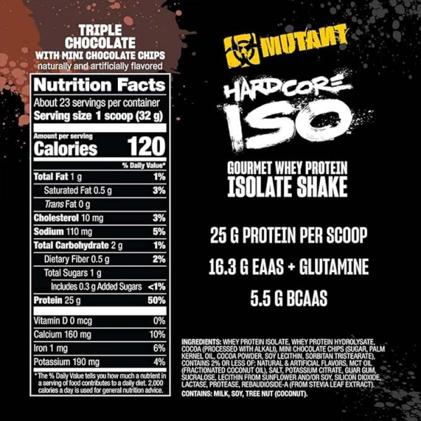 Mutant Hardcore Whey Isolate 727g