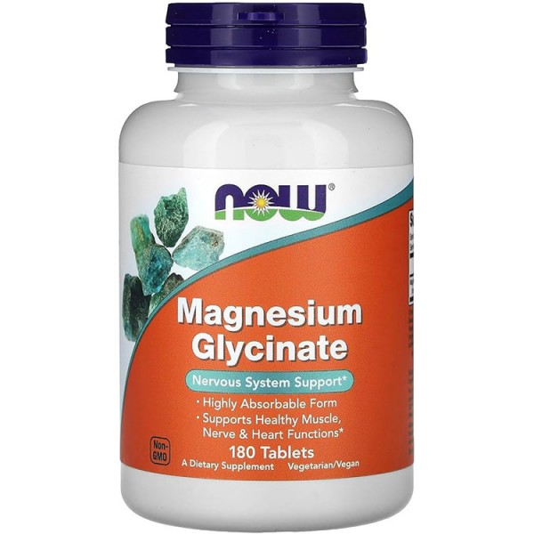 Now Foods Magnesium Glycinate - 180 tablets
