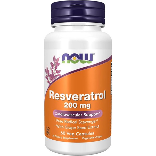 Now Foods Resveratrol 200mg - 60 Veg Caps
