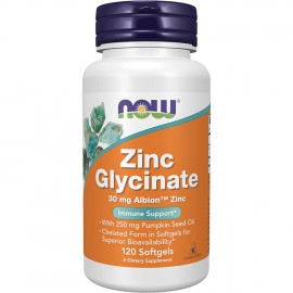 Now Foods Zinc Glycinate - 120 softgels