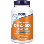 NOW Foods DHA 500 Omega 3 - 180 Softgels