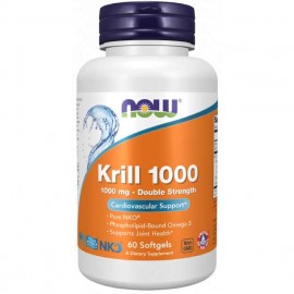 NOW Foods Krill 1000 mg - 60 Softgels *Double Strength*
