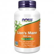NOW Foods Lion's Mane Mushroom 500mg - 60 Veg Caps