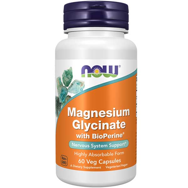Now Foods Magnesium Glycinate with BioPerine - 60 vcaps