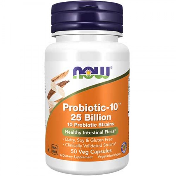 NOW Foods Probiotic-10 25 Billion - 50 Veg Capsules
