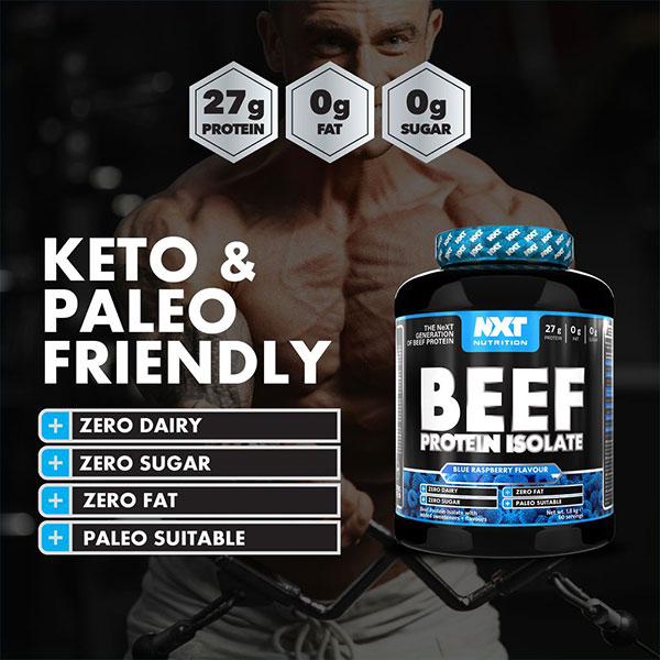 NXT Beef Protein Isolate 1.8kg + Free Glutamine 200 Tablets