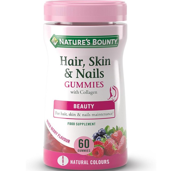 Nature's Bounty Hair, Skin & Nails Gummies with Collagen - 60 Gummies