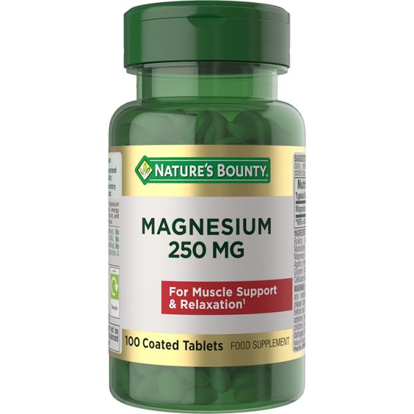 Nature's Bounty Magnesium 250mg - 100 Tablets 
