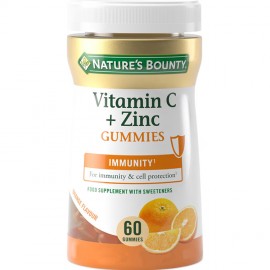 Nature's Bounty Vitamin C + Zinc Immune Support - 60 Gummies 