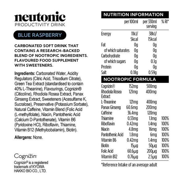 Neutonic Productivity Drink - 12 Cans