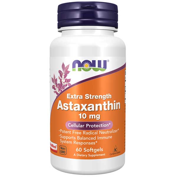 NOW Foods Astaxanthin 10 mg 60 Softgels