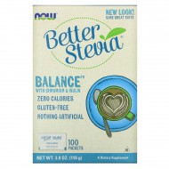 NOW Foods Better Stevia Balance With Chromium & Inulin (100 Packets)