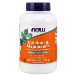 NOW Foods Calcium & Magnesium Citrate Powder with D3 227g
