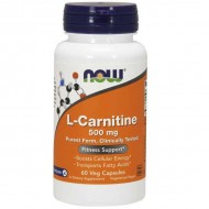 Now Foods L-Carnitine 500 mg - 60 Veg Capsules