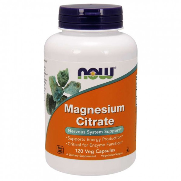 NOW Foods Magnesium Citrate 400mg  120 Veg Capsules