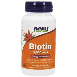 Now Foods Biotin 5000 mcg - 120 Veg Caps
