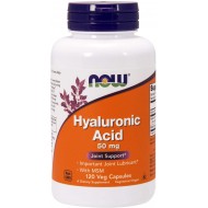 NOW Foods Hyaluronic Acid 50mg with MSM 120 Veg Capsules