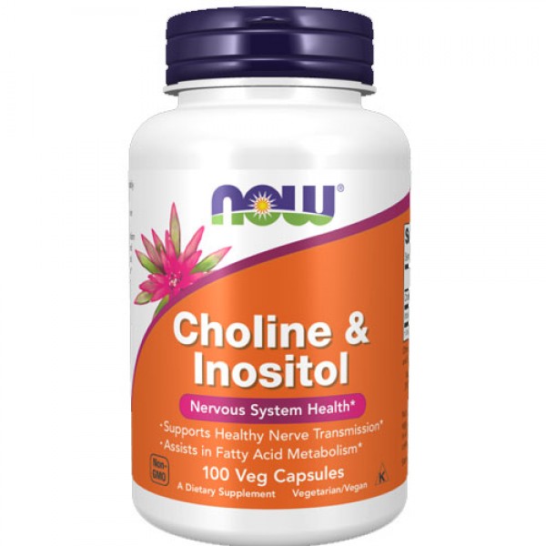 NOW Foods Choline & Inositol - 100 Veg Capsules