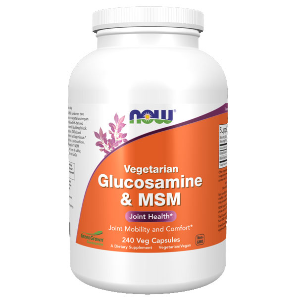 NOW Foods Vegetarian Glucosamine & MSM 240 Veg Capsules