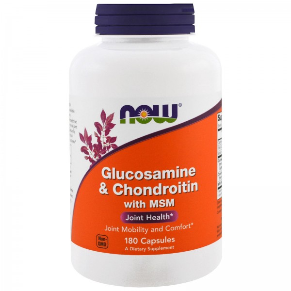 NOW Foods Glucosamine & Chondroitin with MSM Joint Health -180 Capsule