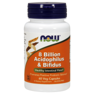 NOW Foods 8 Billion Acidophilus & Bifidus Probiotic 60 Veggie Caps