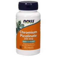 NOW Foods Chromium Picolinate 200mcg- 100 Veg Caps