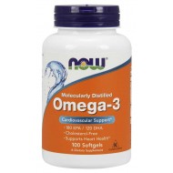 NOW Foods Molecularly Distilled 1000mg Omega 3 -100 Softgels