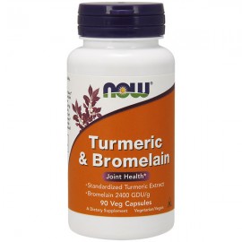 NOW Foods Turmeric & Bromelain 90 Veg Capsules