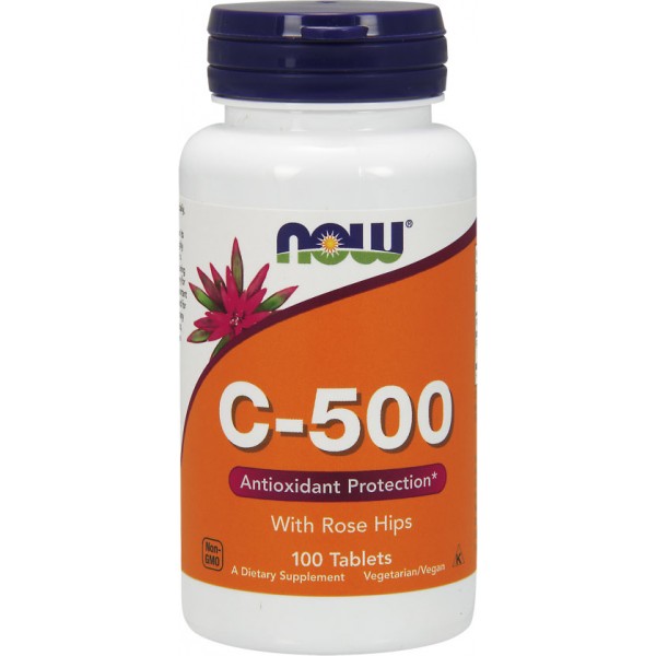 NOW Foods Vitamin C-500 with Rose Hips - 100 tablets