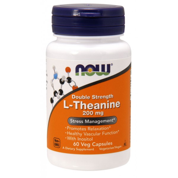 NOW Foods L-Theanine 200 mg - 120 Veg Capsules