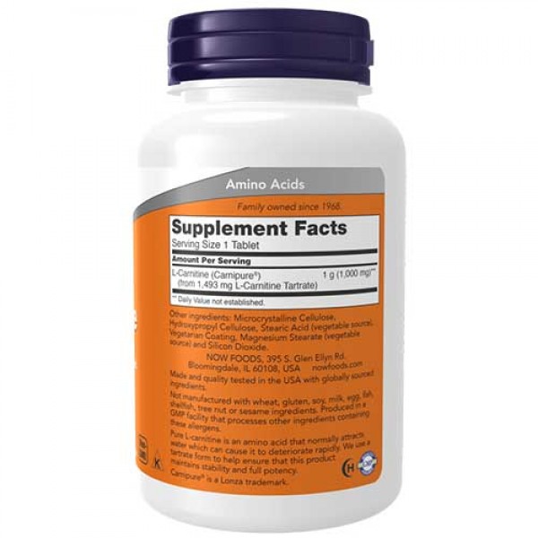 Now Foods L-Carnitine 1000 mg - 50 Tabs