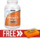 NOW Foods Molecularly Distilled 1000mg Omega 3 - 500 Softgels + Free Now Foods Pillbox