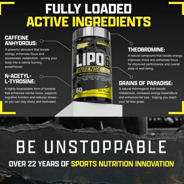 Nutrex Lipo 6 Black Intense Ultra Concentrate 60 Caps 