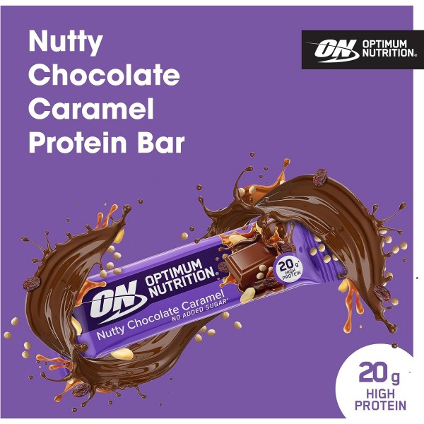 Optimum Nutrition Protein Bar Nutty Chocolate Caramel 10 x 70g