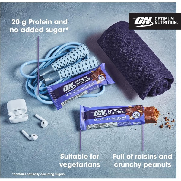 Optimum Nutrition Protein Bar Nutty Chocolate Caramel 10 x 70g