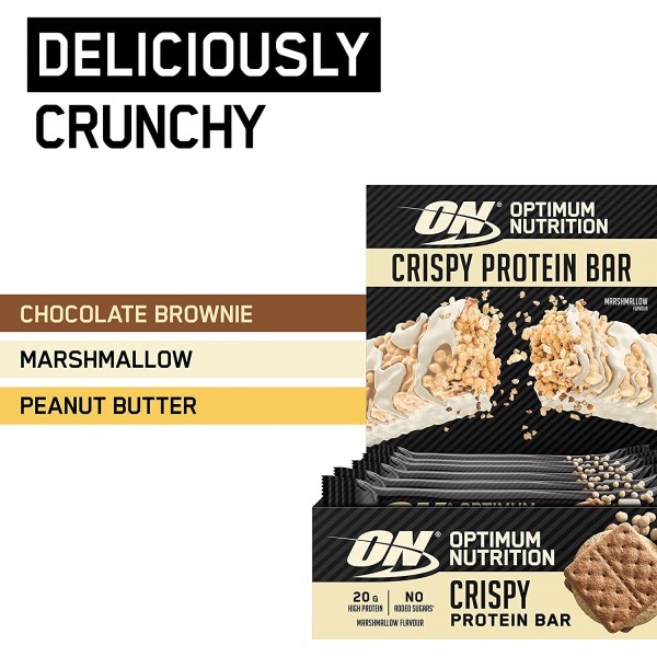 Optimum Nutrition Protein Crispy Bar Peanut Butter 10 x 65g 