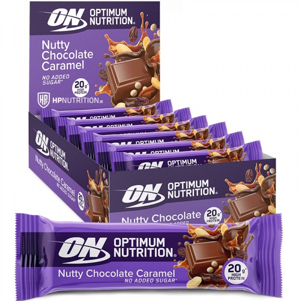 Optimum Nutrition Protein Bar Nutty Chocolate Caramel 10 x 70g
