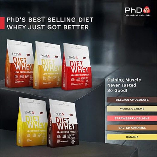 PhD Diet Whey 2kg + FREE PhD MultiVitamin & Shaker