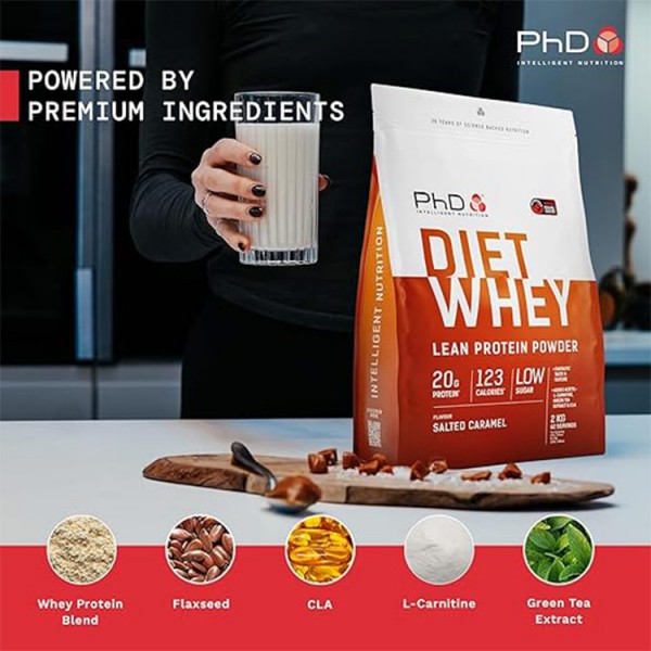 PhD Diet Whey 2kg + FREE PhD MultiVitamin & Shaker