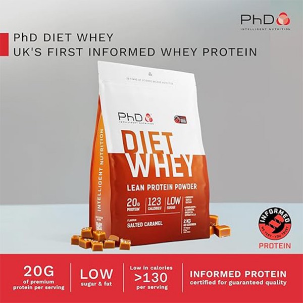 PhD Diet Whey 2kg + FREE PhD MultiVitamin & Shaker