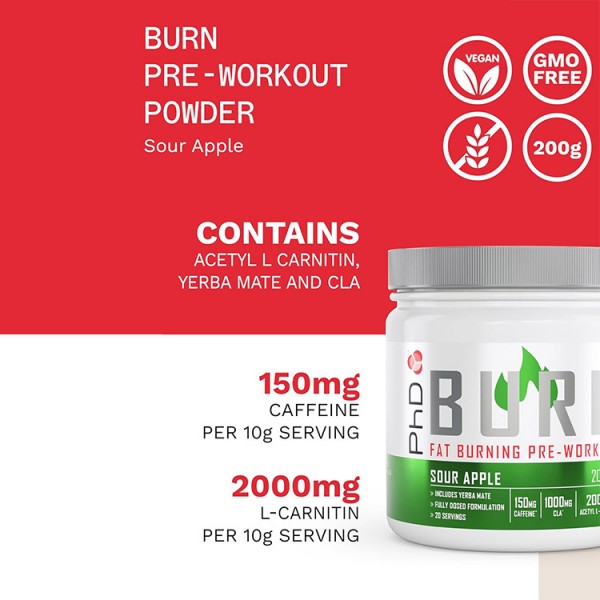 PhD Burn Pre Workout 200g 