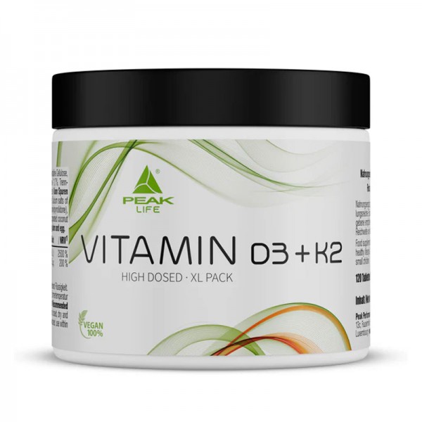 Peak Vitamin D3 K2 MK-7 5000iu - 120 Tabs