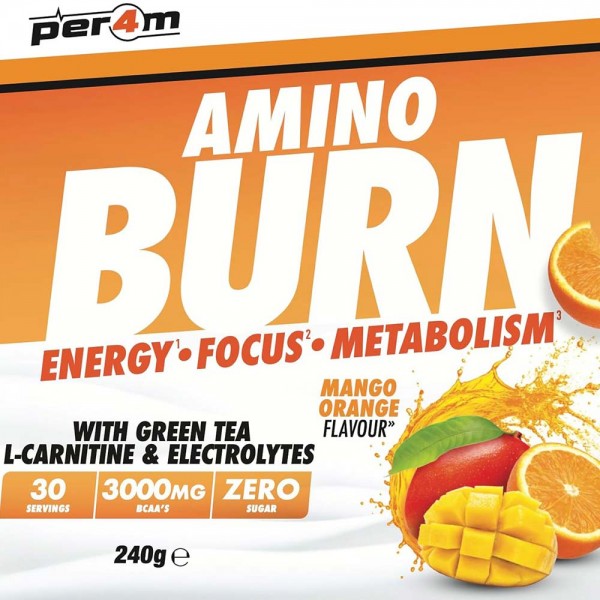 Per4m Amino Burn Pre Workout 240g  - 30 Servings + Free Per4m Shaker