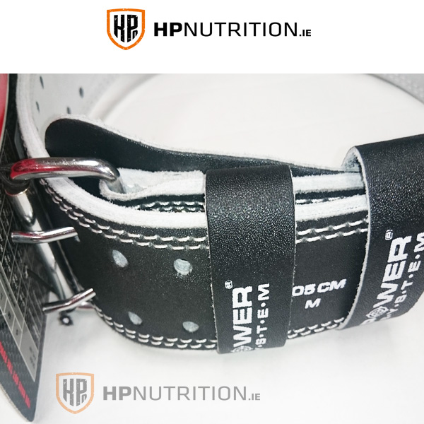 Power System Weight Lifting 4" Leather Belt Power Basic 3250