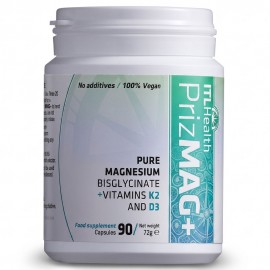 PrizMAG Magnesium Bisglycinate Plus Vitamin D3 & K2 - 90 Capsules