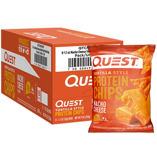 Quest Nutrition Tortilla Style Protein Chips - Pack of 8 x 30g